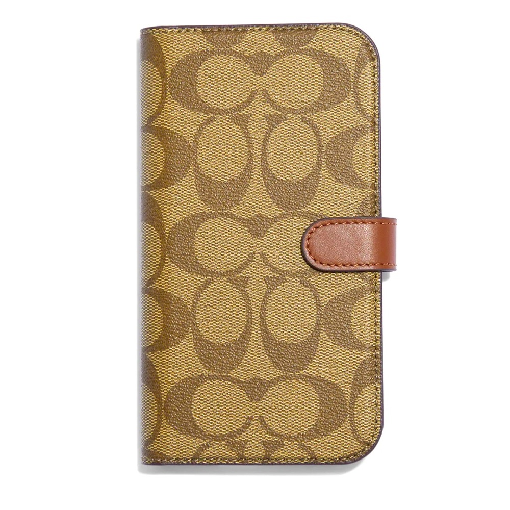 NIB Coach Signature IPhone 14 Pro Max Folio Case